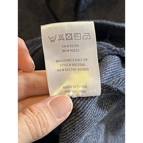 Robert Barakett Quarter Zip Sweater Blue Size Medium - Picture 12 of 14